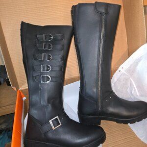 Leather riding boots